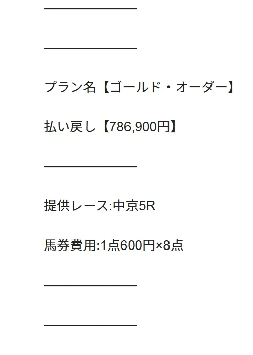 12月7日中京5Rの的中報告