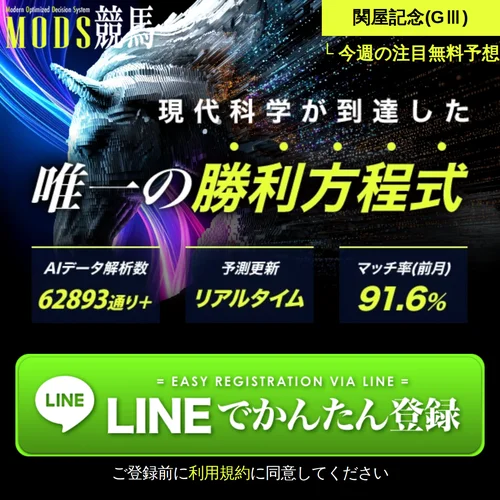 MODS競馬のTOP画面